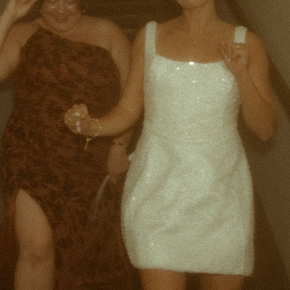 Oh Polly One Shoulder Dress in Black and White